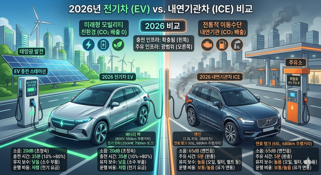 2026년 전기차 보조금 개편안 및 내연차 전환지원금 혜택 요약